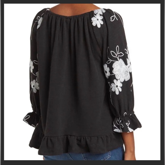 Embroidered Peasant Top - Picture 9 of 9